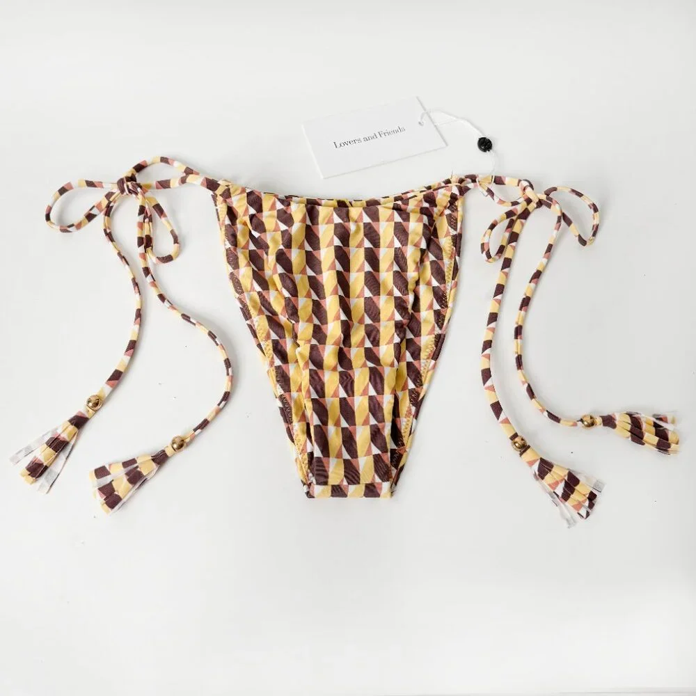 LOVERS & FRIENDS HORIZON MULTI TRIGON BIKINI RESORT SURF SWIM BEACH GLAM SML - Picture 5 of 10